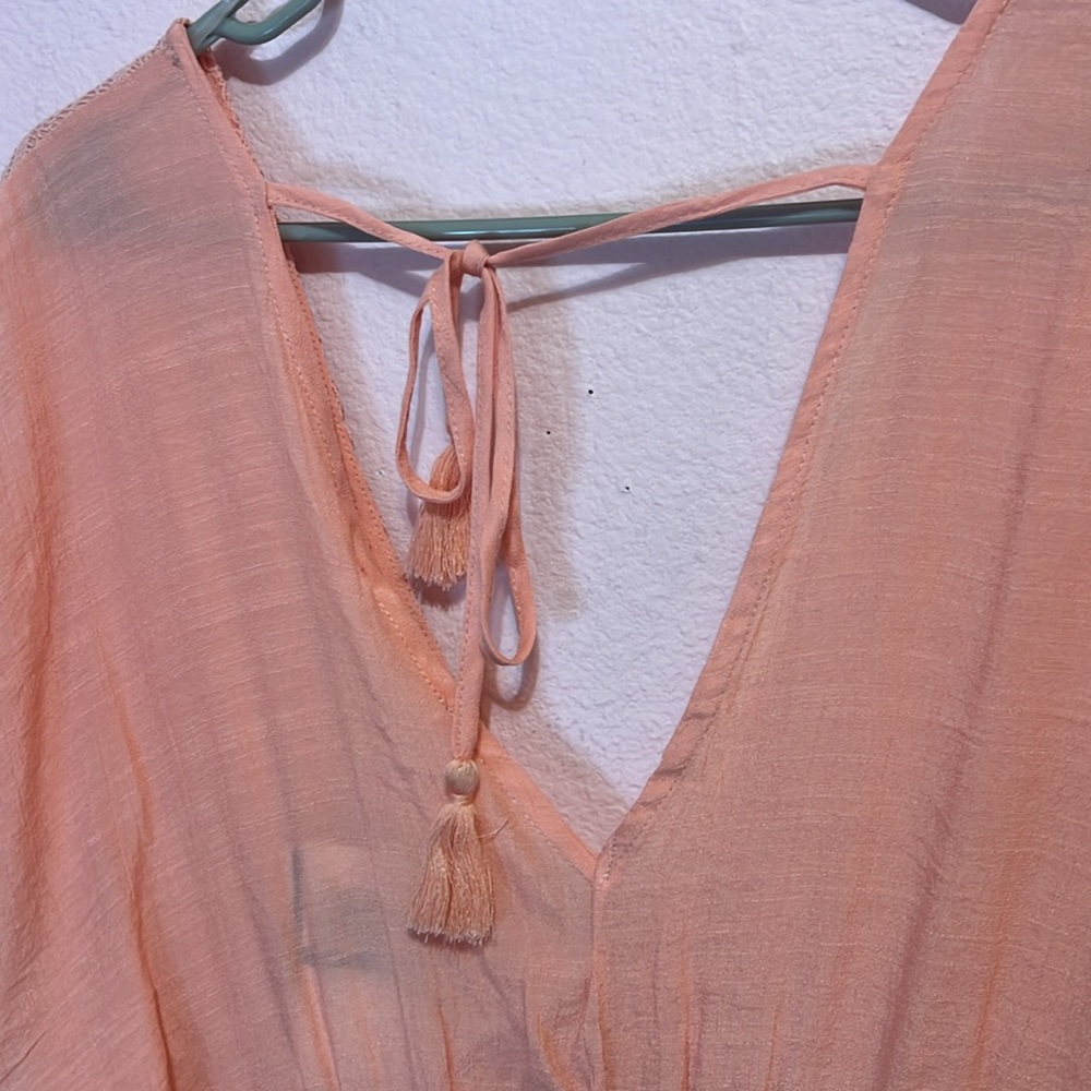 Miken Junior's Tie Back Dress Cover Up Swimsuit Orange. Size XL - Picture 9 of 9